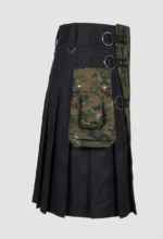 Black Canvas Camouflage Kilt with Chains | Men in Kilt - Image 3
