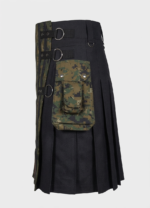 Black Canvas Camouflage Kilt with Chains | Men in Kilt - Image 4