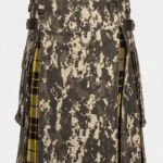 Tactical Digital Camouflage and Tartan Hybrid Scottish Kilt
