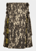 Tactical Digital Camouflage and Tartan Hybrid Scottish Kilt