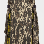 Tactical Digital Camouflage and Tartan Hybrid Scottish Kilt