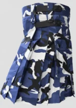 Custom Blue Camouflage Scottish Kilt | Men in Kilt - Image 2