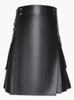 Hand-Built Leather Utility Kilt with Brass Hardware