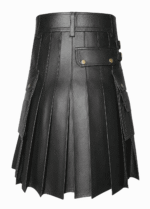 Hand-Built Leather Utility Kilt with Brass Hardware - Image 4