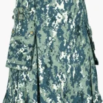 Handcrafted Tactical Digital Navy Camouflage Kilt