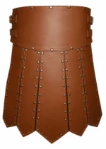 Brown Leather Gladiator Kilt | Warrior Style - Image 2