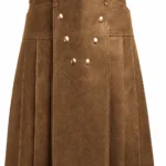 Brown Leather Kilt | Bold men in kilt Style