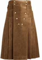 Brown Leather Kilt | Bold men in kilt Style