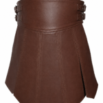 Roman Brown Leather scottish kilt | Warrior Style