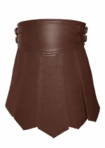 Roman Brown Leather scottish kilt | Warrior Style