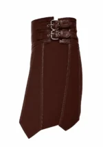 Roman Brown Leather scottish kilt | Warrior Style - Image 2