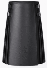 Black Gothic leather kilt | Traditional Utility Style - Image 2