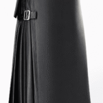 Black Gothic leather kilt | Traditional Utility Style