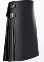 Black Gothic leather kilt | Traditional Utility Style
