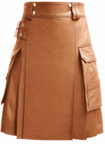 Premium Brown Leather Kilt | Rugged & Refined