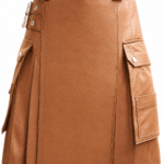 Premium Brown Leather Kilt | Rugged & Refined