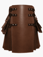 Hand-Built Leather Scottish Kilt with O-Rings