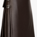 Brown Leather kilt for woman | Traditional Style