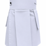 Men's White Leather Kilt | Handcrafted Modern Design
