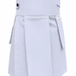 Men's White Leather Kilt | Handcrafted Modern Design
