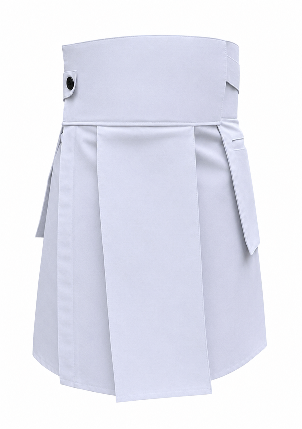 Premium Quality Hand Made Scottish White Leather Kilt Design 150 (Image 1) Men's White Leather Kilt | Handcrafted Modern Design - Image 1