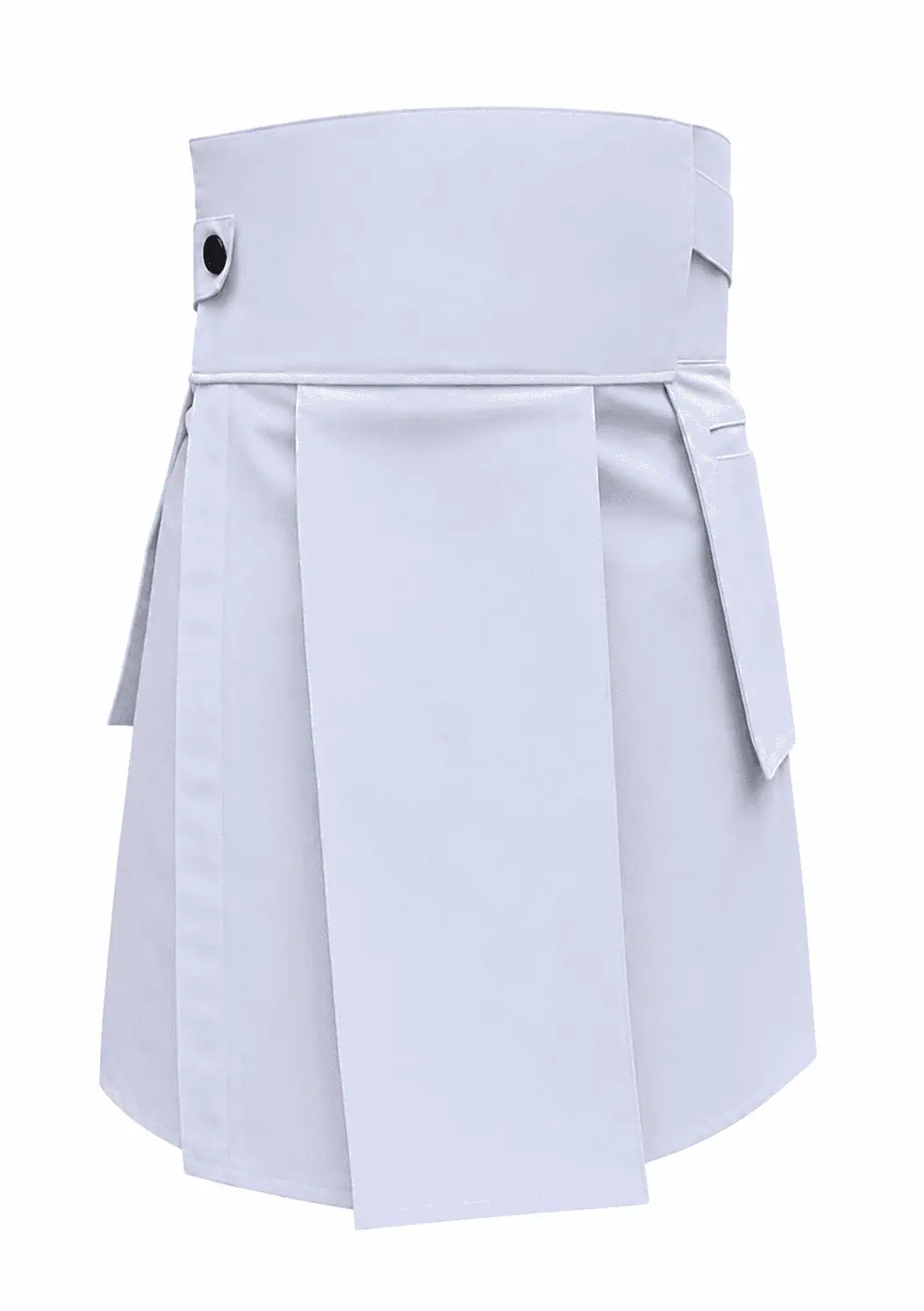 Premium Quality Hand Made Scottish White Leather Kilt Design 150 (Image 1) Men's White Leather Kilt | Handcrafted Modern Design - Image 1