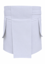 Men's White Leather Kilt | Handcrafted Modern Design - Image 3