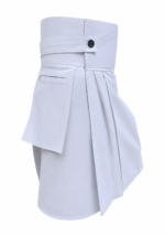 Men's White Leather Kilt | Handcrafted Modern Design - Image 2