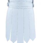 The Modern Vanguard: Men's White Leather Scottish Kilt