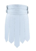 The Modern Vanguard: Men's White Leather Scottish Kilt