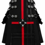 Premium Black Leather Kilt for Men | In Goth Style