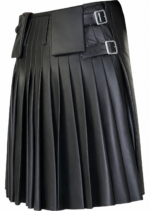 Premium Black Leather Scottish Kilt for Men | Shop Now - Image 2