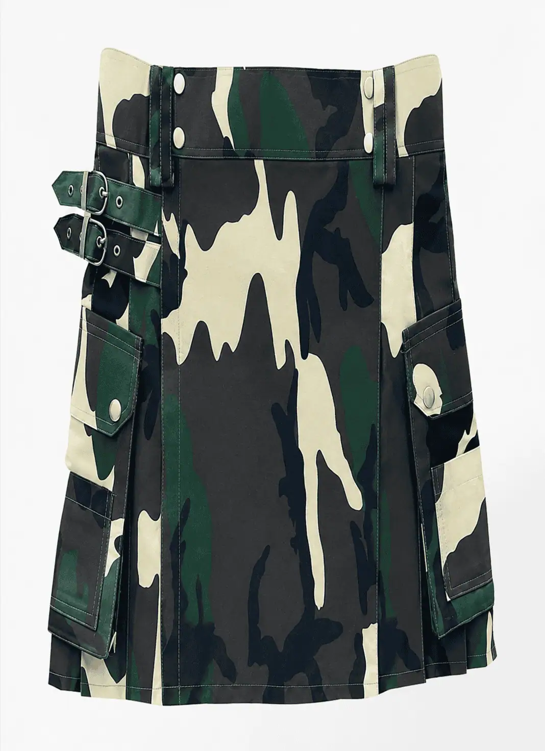Premium Quality New Hand Made Traditional Scottish Camoflage Kilt Design 15 (Image 1) Ultimate Woodland Camo Kilt | Bold Tactical Utility Wear - Image 1