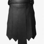 Roman Gladiator Black Leather Kilt | Ancient Style