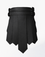 Roman Gladiator Black Leather Kilt | Ancient Style - Image 2