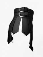 Roman Gladiator Black Leather Kilt | Ancient Style - Image 3