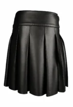 Elite Black Leather Scottish Kilt | Make a Bold Statement - Image 3
