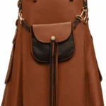 Ultimate Brown Leather Kilt with Sporran | Men in Kilt