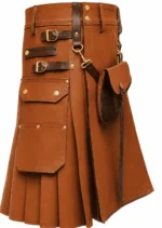 Ultimate Brown Leather Kilt with Sporran | Men in Kilt - Image 2