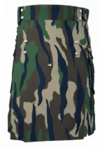 Heavy-Duty Outdoor Camo Utility Scottish Kilt