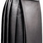 Premium Custom Black Leather Scottish Kilt | Shop Now