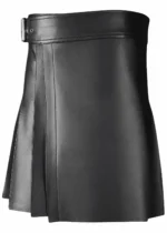 Traditional Black Leather scottish kilt | Classic Style - Image 2