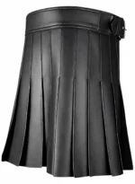 Traditional Black Leather scottish kilt | Classic Style - Image 3