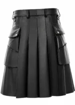 Premium Black Leather woman kilt | Utility Style - Image 2