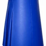 Royal Blue Leather Kilt | Bold men in kilt Style
