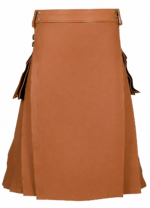 The Iconic Brown Leather Utility Kilt | Built for the Bold