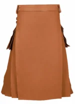 The Iconic Brown Leather Utility Kilt | Built for the Bold