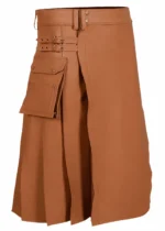 The Iconic Brown Leather Utility Kilt | Built for the Bold - Image 2