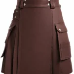 Handcrafted Scottish Brown Leather Utility Kilt