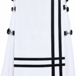 Premium White Leather Scottish Kilt for Men | Shop Now